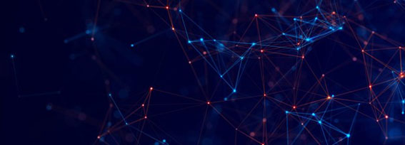 Technology background Abstract digital combination dots and lines Network connection structure 3d Widescreen